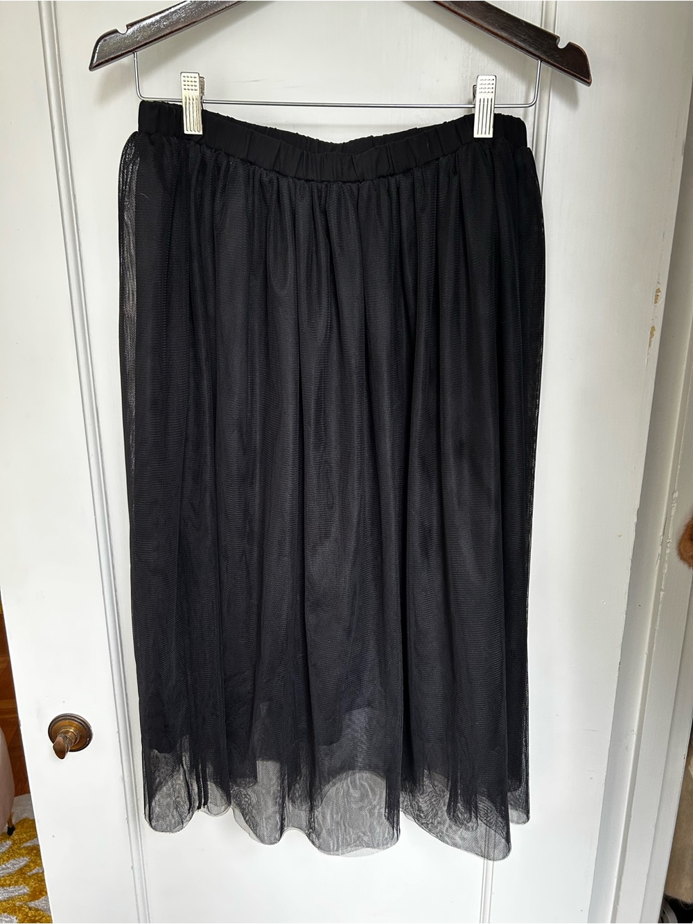 Banana Republic Black Midi Tulle Skirt